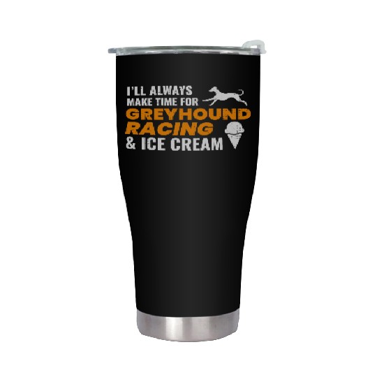 Greyhound Racing Ice Cream Dog Pet Race Animal Stainless Steel Tumblers