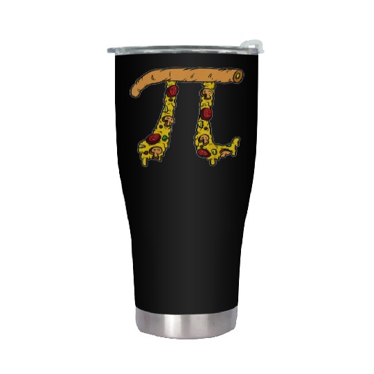 Pizza Pi Funny Pi day gift funny Pizza Pi Stainless Steel Tumblers