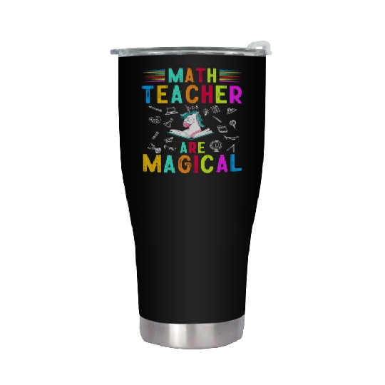 Math Teacher Unicorn Stainless Steel Tumblers