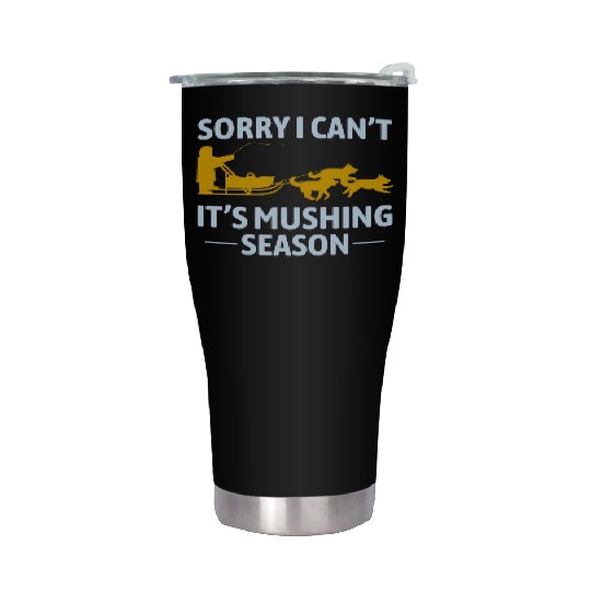 Husky Sledding Sled Dog Racing Alaskan Racers Stainless Steel Tumblers