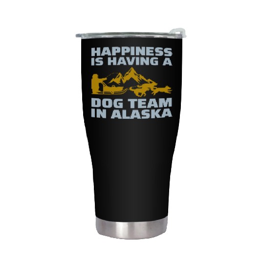 Husky Sledding Sled Dog Racing Alaskan Racers Stainless Steel Tumblers