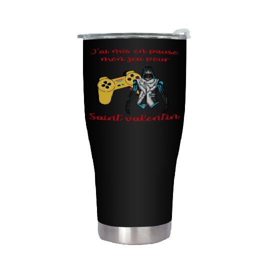 Gamer valentine s day Stainless Steel Tumblers