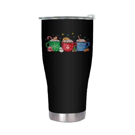 Christmas Hot Chocolate Cup Stainless Steel Tumblers