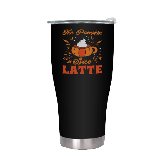Pumpkin Spice Latte Halloween Coffee Lover Tarot Stainless Steel Tumblers