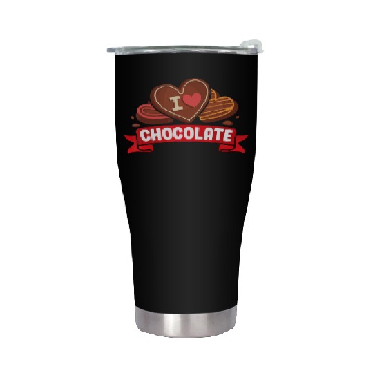 I Love Chocolate Sweets Candy Chocolate Bar Stainless Steel Tumblers