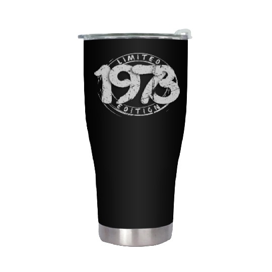 50 Years Vintage 1973 Retro 50th Birthday Stainless Steel Tumblers