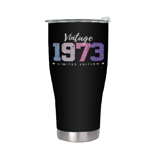 50 Years Vintage 1973 Retro 50th Birthday Stainless Steel Tumblers
