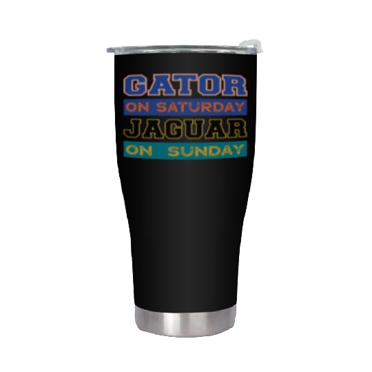 Gator On Saturday Jaguar On Sunday Jacksonville Fo Stainless Steel Tumblers