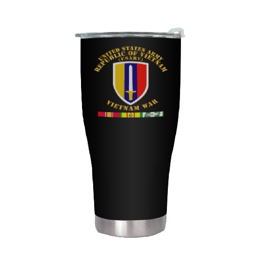 Army US Army Vietnam USARV Vietnam War w SVC Stainless Steel Tumblers