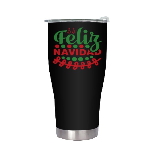 Feliz Navidad Stainless Steel Tumblers