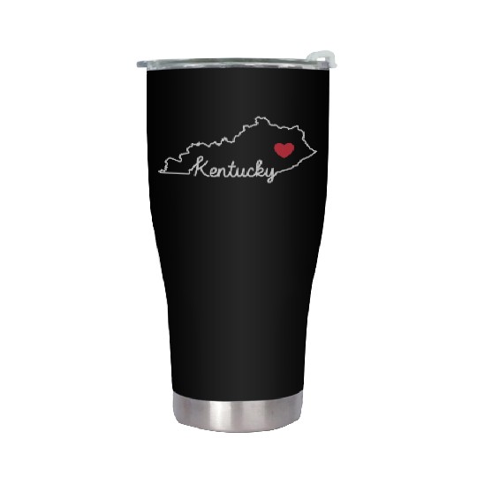Kentucky Card with Heart USA America Stainless Steel Tumblers