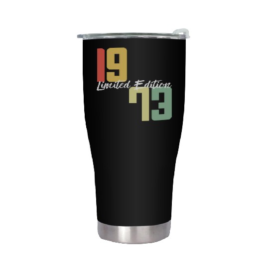 50 Years Vintage 1973 Retro 50th Birthday Stainless Steel Tumblers