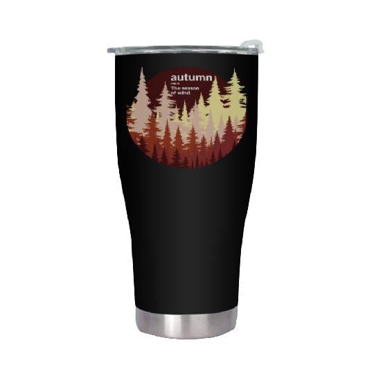 Autumn Forest Sun Stainless Steel Tumblers