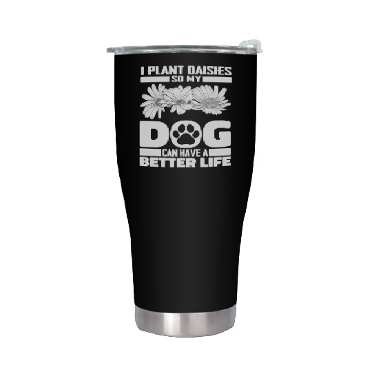 Daisy Gardening Dog Stainless Steel Tumblers