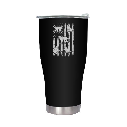 Monkey American Flag Monkey Chimpanzee Orangutan M Stainless Steel Tumblers