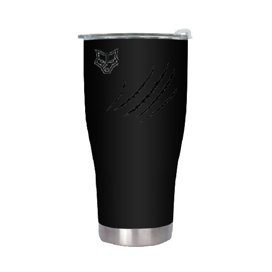The ferocity of the Tiger in a Print Stainless Steel Tumblers