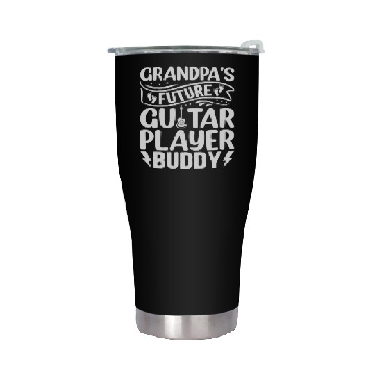 Newborn Guitarist - Grandpa's Future Guitar Player Stainless Steel Tumblers
