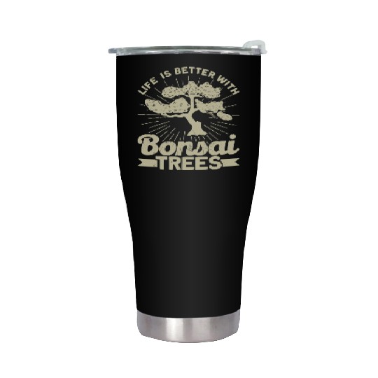 Bonsai Tree Owner Gift Bonsai Tree Gardening Stainless Steel Tumblers
