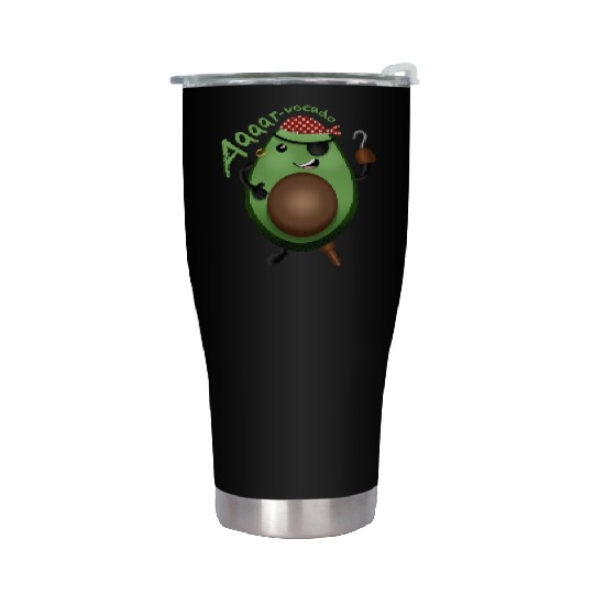Avocado Pirate - character design Stainless Steel Tumblers