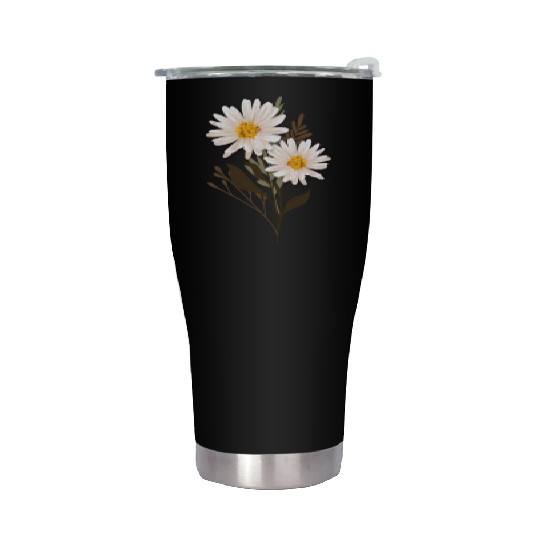 Marguerites Daisy Summer Daisies Flower Garden Stainless Steel Tumblers