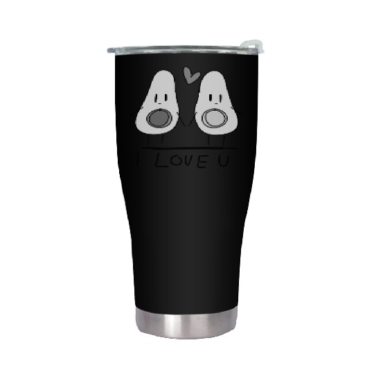 i love you avocado couple food Stainless Steel Tumblers
