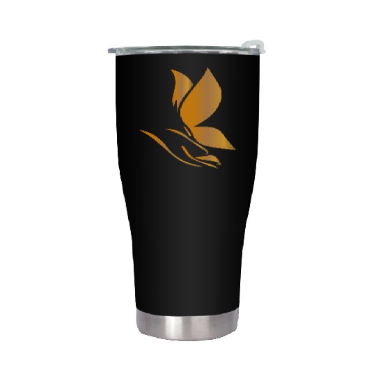 beauty logo Stainless Steel Tumblers