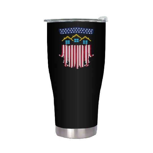 Proud American Patriotic USA Flag Realtor Real Est Stainless Steel Tumblers