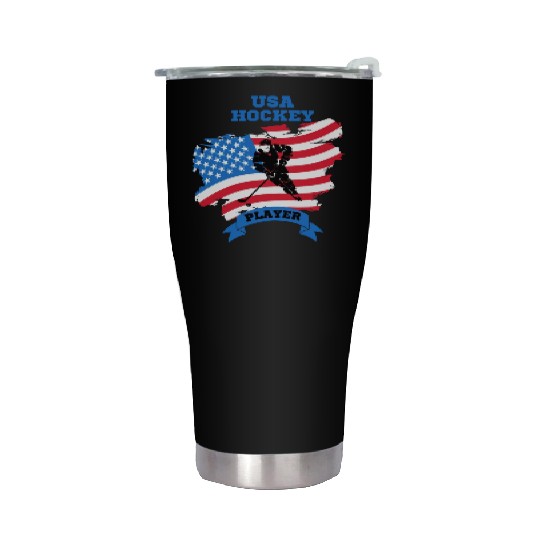 USA hockey player Stainless Steel Tumblers