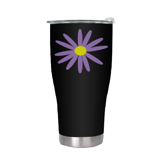 Lavender Daisy Stainless Steel Tumblers