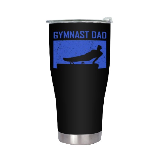 Gymnast Dad Sports Gymnasts Lover Gymnastics Stainless Steel Tumblers