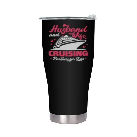 Husband And Wife Cruising Partners For Life Stainless Steel Tumblers