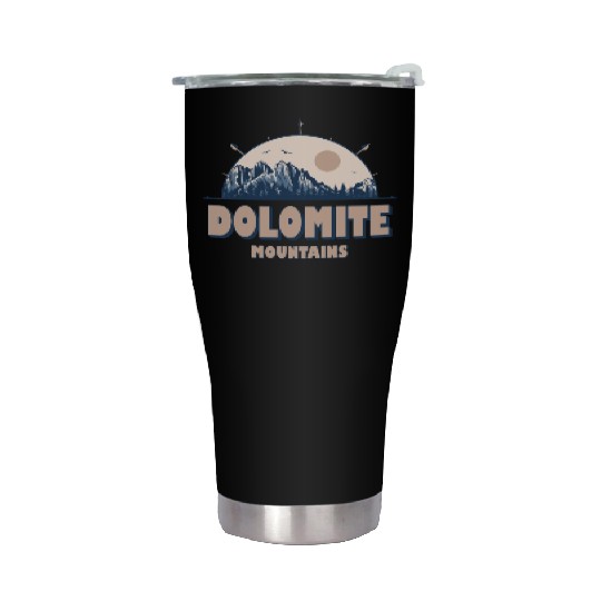 Dolomite Mountains Italy Vintage Mountain Hiking Stainless Steel Tumblers