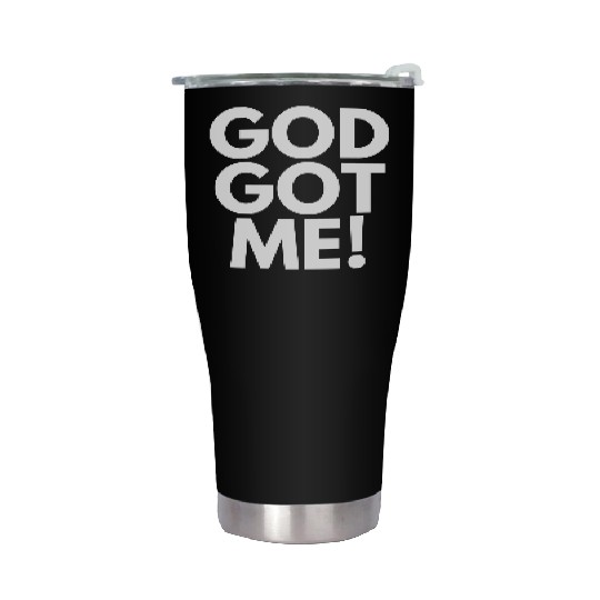 God Got Me, Christian, Quote Stainless Steel Tumblers