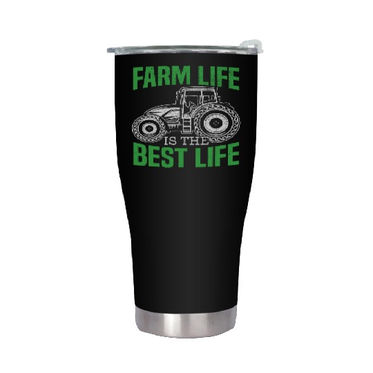 Farm Tractor Farming Life Agriculture Farmer Stainless Steel Tumblers