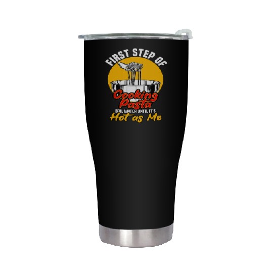 First Step Of Cooking Pasta Stainless Steel Tumblers