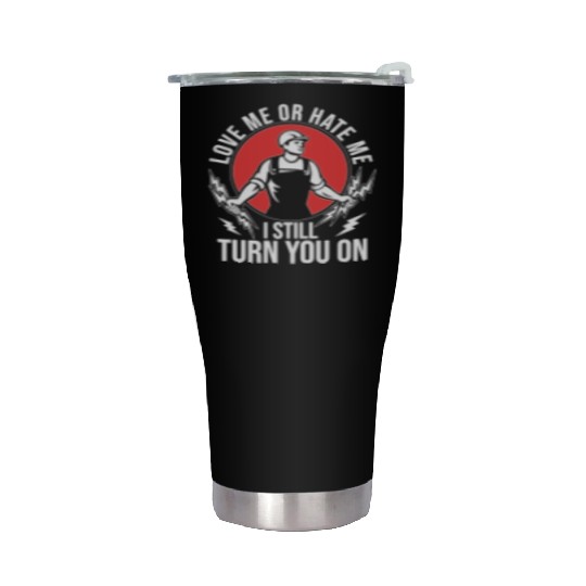 Funny Electrical Lineman Saying Thank A Lineman Stainless Steel Tumblers