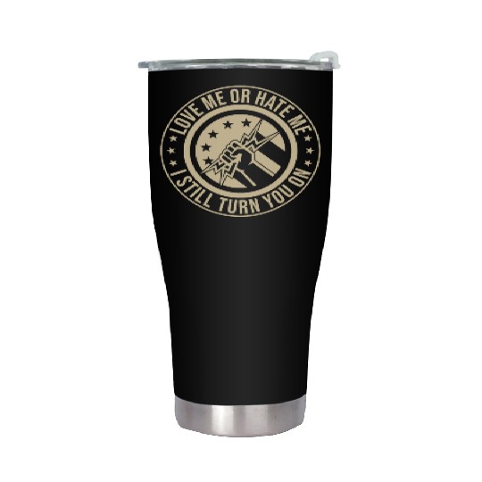 Funny Electrical Lineman Saying Thank A Lineman Stainless Steel Tumblers