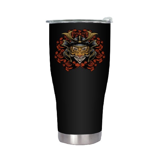 Bushido kabuki samurai japan graphic tiger mask Stainless Steel Tumblers