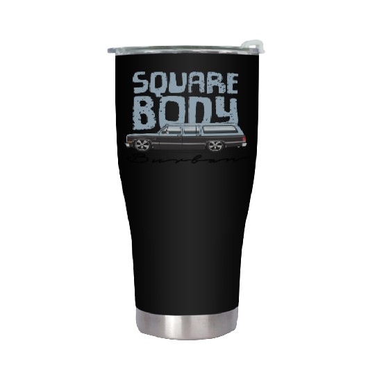 square body Light Blue Stainless Steel Tumblers