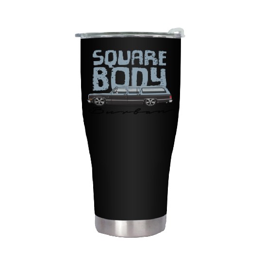 square body Light Blue Stainless Steel Tumblers