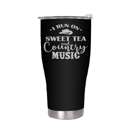 I run on Sweet Tea and Country Music USA Stainless Steel Tumblers