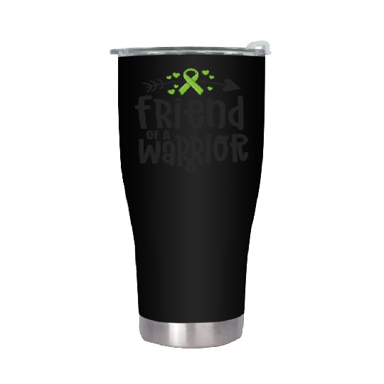 Friend Of A Warrior Lime Green Ribbon Lyme Stainless Steel Tumblers
