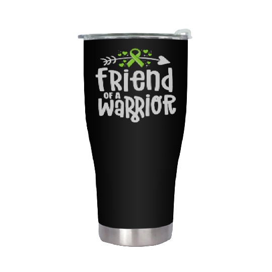 Friend Of A Warrior Lime Green Ribbon Lyme Stainless Steel Tumblers