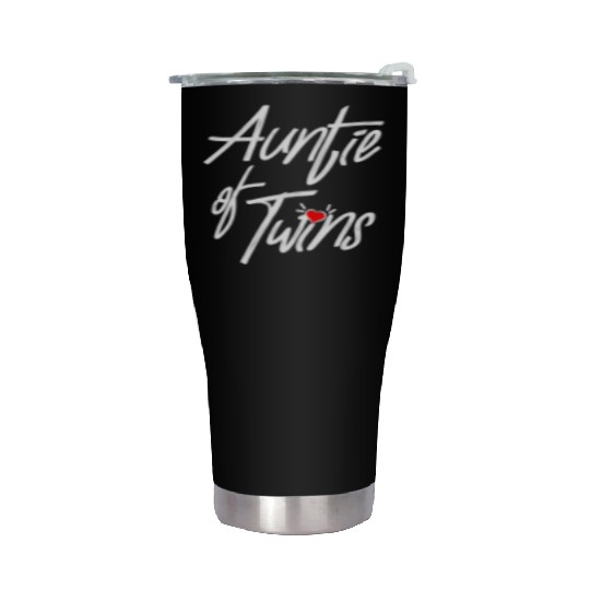 Auntie of Twins Newborn Baby Reveal Twin Stainless Steel Tumblers