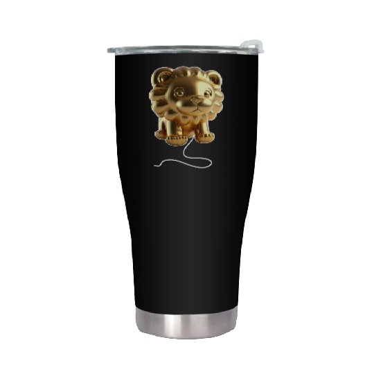 Lion Gold Balloon Stainless Steel Tumblers