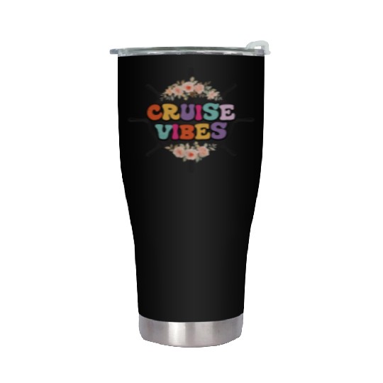 Cruise Vibes Family Cruise Vacation 2023 Stainless Steel Tumblers