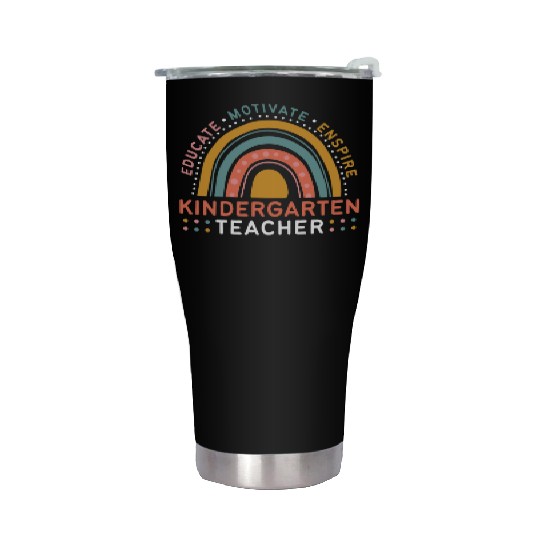 Educate Motivate Inspire Kindergarten Teacher Stainless Steel Tumblers