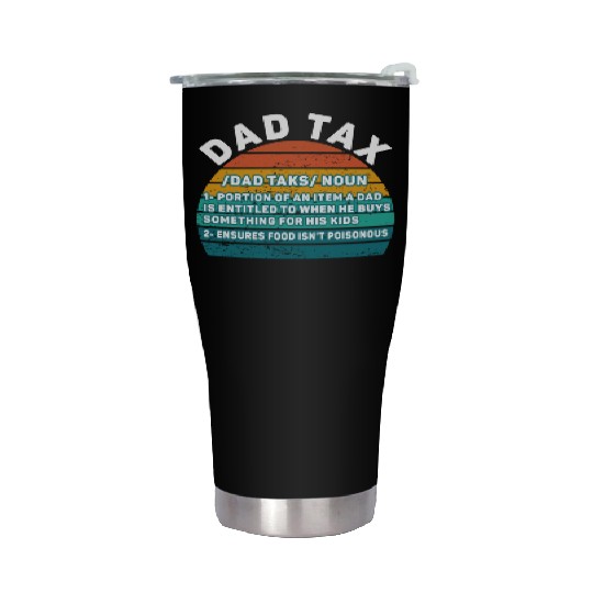 Vintage Dad Tax Definition Men Funny Father's Day Stainless Steel Tumblers