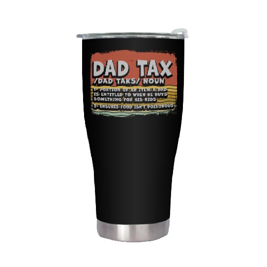 Vintage Dad Tax Definition Men Funny Father's Day Stainless Steel Tumblers