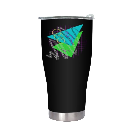 90's Neon Shapes Stainless Steel Tumblers
